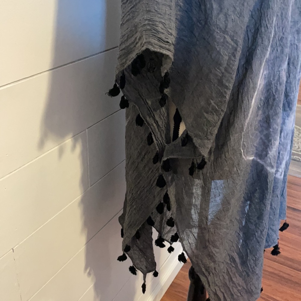Boho tie-dyed poncho / Bathing suit cover-up - Picture 2 of 7